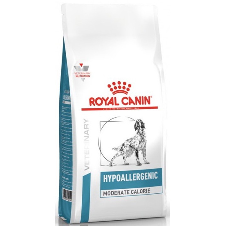 Hrana pentru caini, Royal Canin Veterinary Diet, Hypoallergenic Moderate Calorie, 14kg
