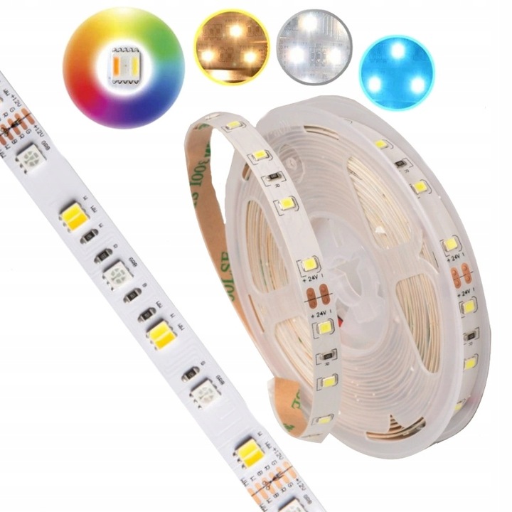Banda LED, Ecolight, Plastic, Clasa F, IP20, 5 m, RGB