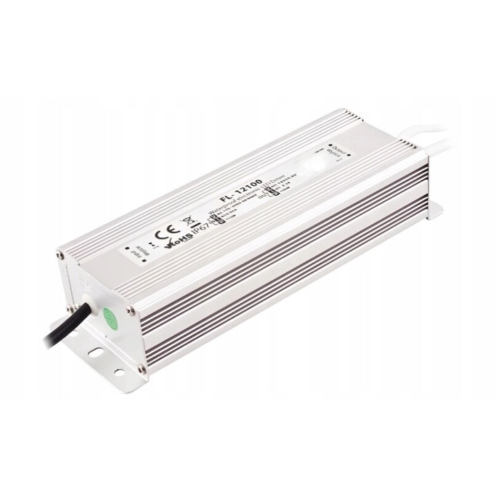 Alimentator benzi LED, Ecolight, Plastic, IP67, Alb, 187x50x21mm