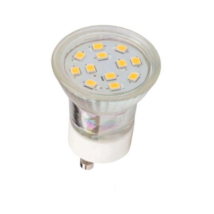 Bec LED ECOLIGHT, 3W, lumina calda, 3000K, 35x50mm