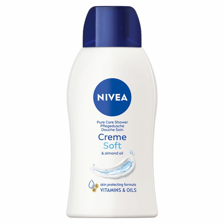 Nivea Creme Soft mini tusfürdő, vitaminokkal és mandulaolajjal, 50 ml