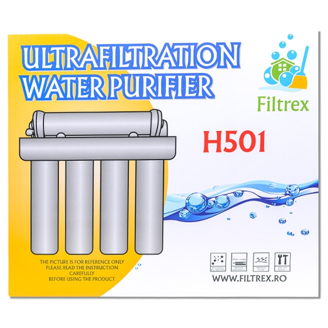 Филтрираща система за вода Filtrex, неръждаема стомана, 5 степени на ...