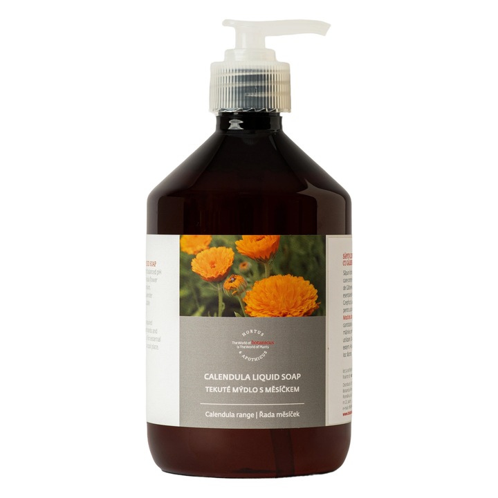 Sapun lichid natural cu Galbenele, Botanicus, 500ml, fara parfumuri sintetice si coloranti artificiali