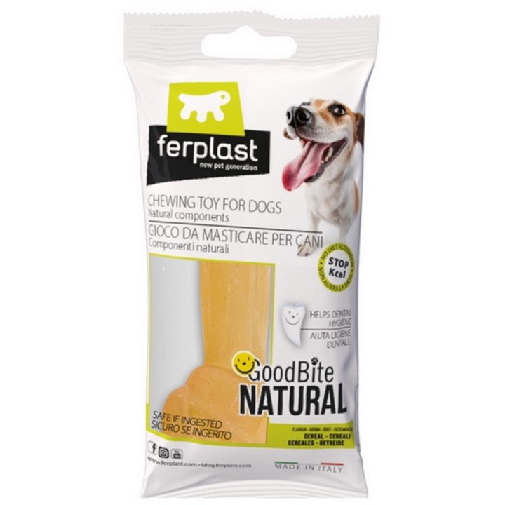 Jucarie de ros Ferplast GoodBite Natural, gust cereale, 13cm, M