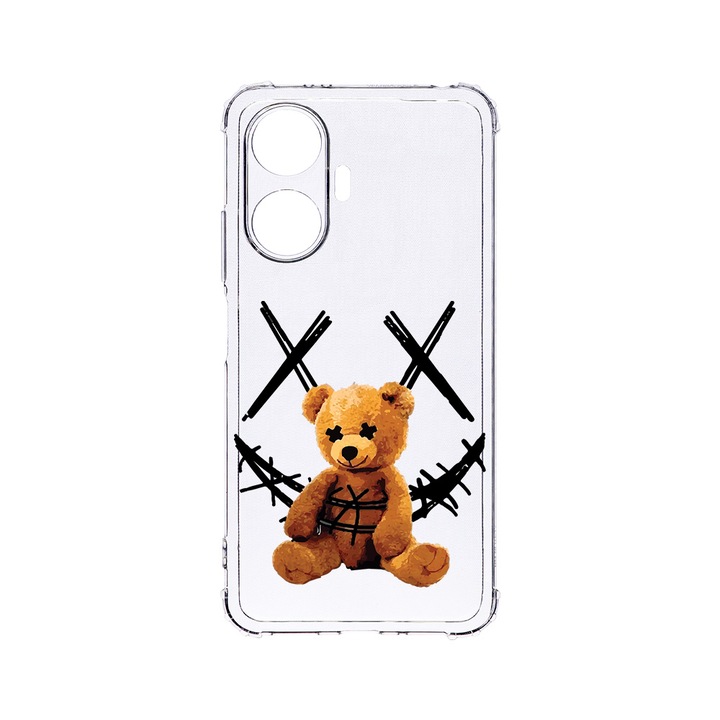 Husa BestCase® Anti Shock 1.5MM, Compatibila Cu Realme C55, Teddy Bear Smile, Rezistenta La Socuri, Protectie Camera, Margini ridicate pentru protectia ecranului, AS 982