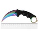 Set Box autoaparare si Cutit karambit Rainbow, 18.5 cm DEPOX®, otel inoxidabil
