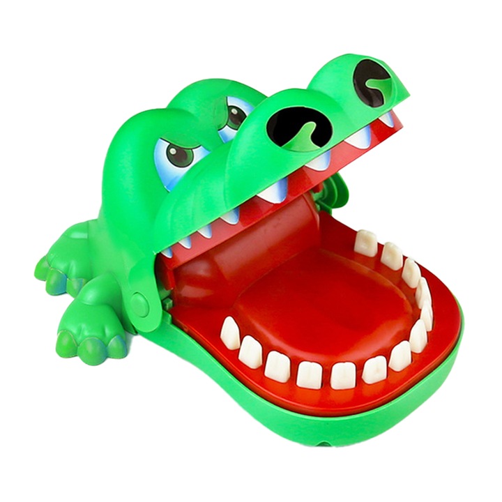 Interaktív játék gyerekeknek, Krokodil, Yefound®, műanyag, zöld