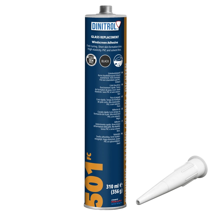 Adeziv pentru parbriz, Dinitrol, 501FC, 4 ore, 310 ml