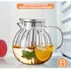 Quasar & Co., teafőző, rozsdamentes acél szűrővel, boroszilikát üveg, 1200 ml, átlátszó