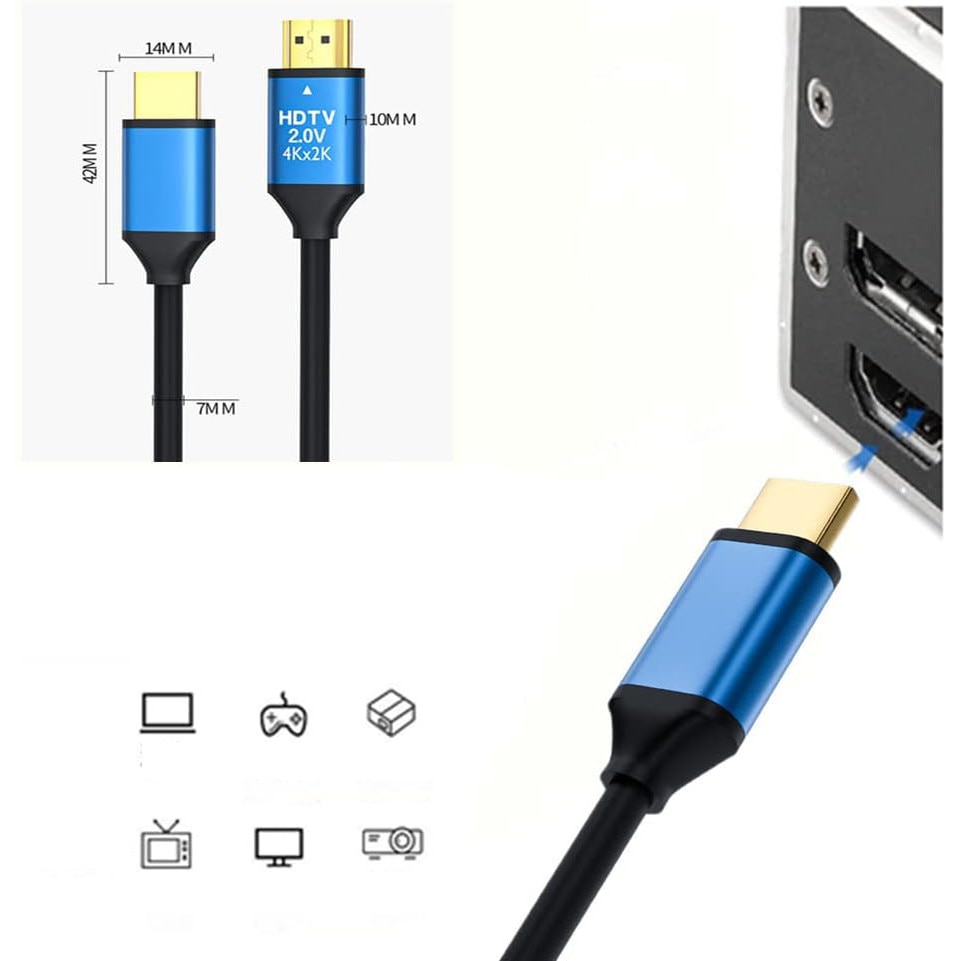 Nagy sebességű HDMI-kábel (18Gbps, 4K/60Hz) 20M HDTV-kábel - eMAG.hu