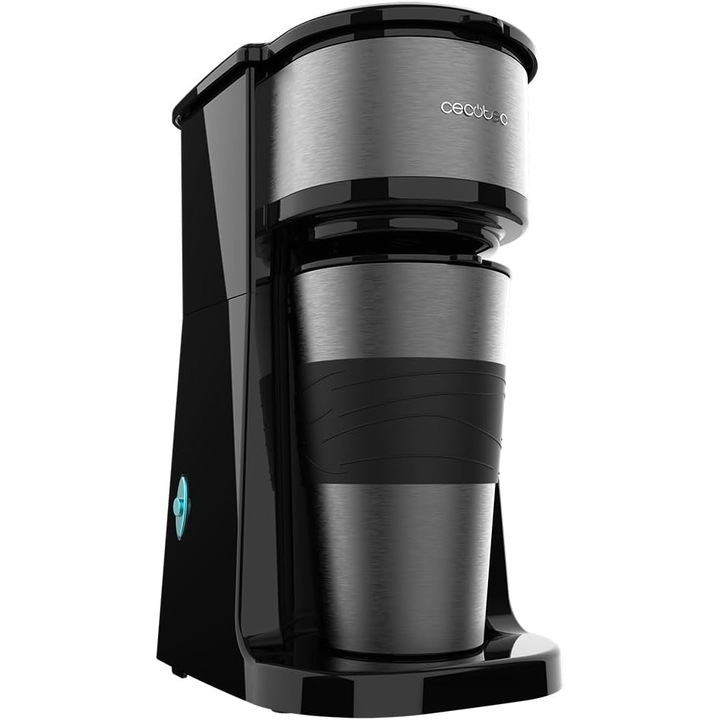 Кафе филтър Drop&Go Cecotec с преносим термос, 700W, 420 ml, постоянен филтър или хартия, автоматично спиране