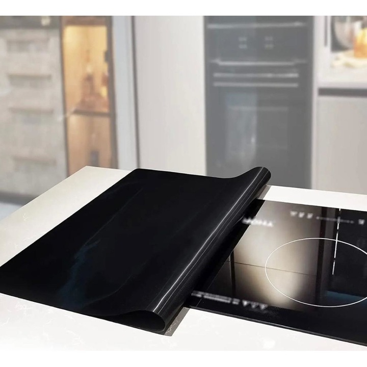 Covoras Protectie Magnetica, SARAADA, Multifunctional, Plita cu Inductie, Cuptor, Suprafete Bucatarie, Rezistent la Temperaturi Inalte, Usor de Curatat, 53 X 61 CM, NEGRU