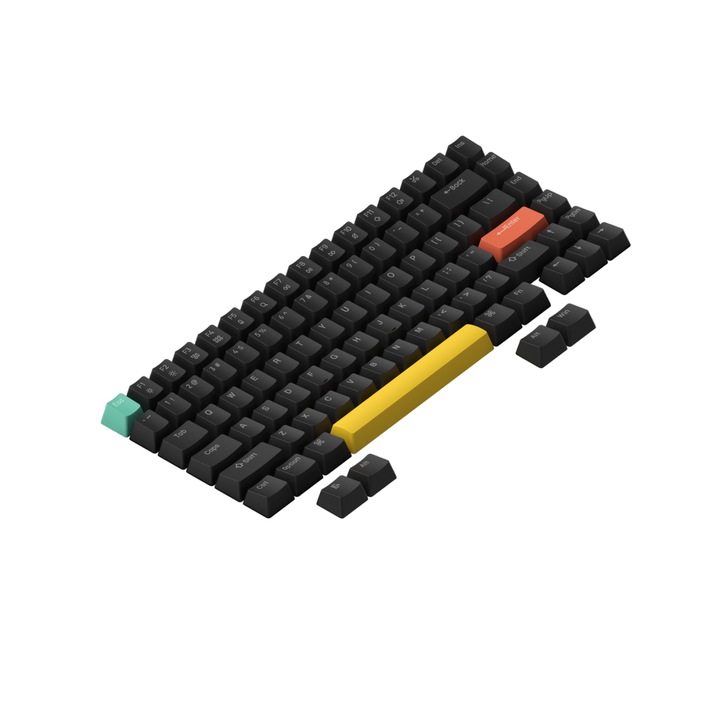 Комплект бутони за клавиатура Nuphy Cherry Profile Shine-through PC Keycaps, Layout US