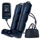 Gesberg® aparat masaj picioare, drenaj limfatic, masaj terapeutic, 4x2 camere, 8 niveluri intensitate, masaj picioare, gambe, coapse, 12W, Negru