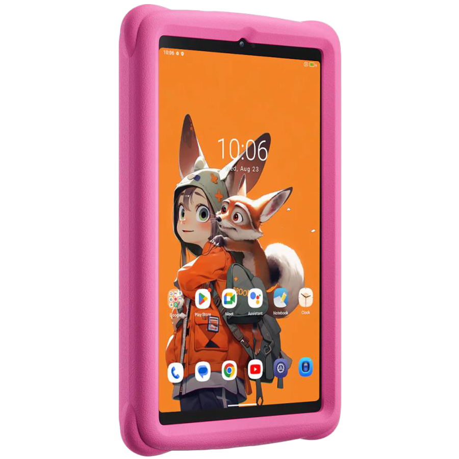 Tableta Blackview Tab 60 Kids, Procesor Unisoc T606 Octa-Core 1.6GHz, Ecran WXGA+ 8.68", 4GB RAM, 128GB Flash 8MP, Wi-Fi, Bluetooth, 4G, Dual SIM, Android, Roz