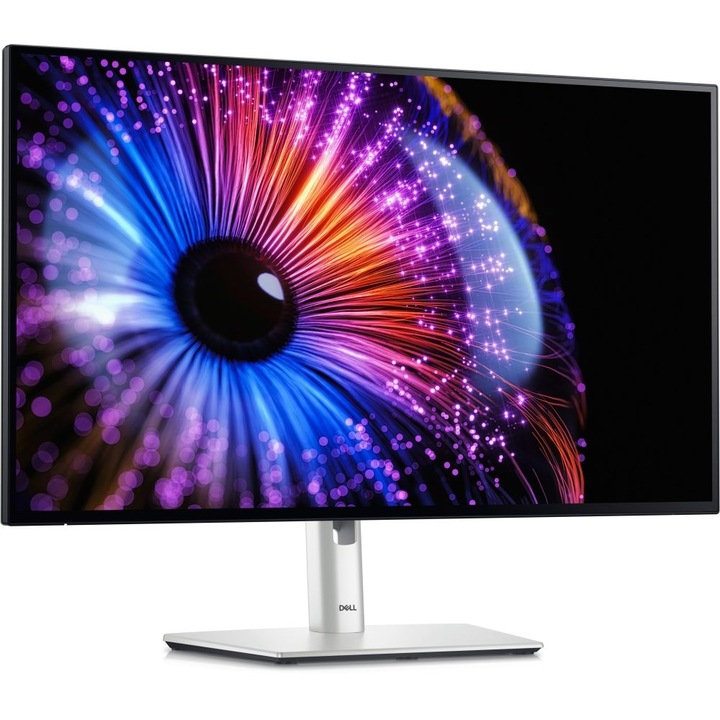 Монитор Dell U2424HE, 23.8", LED, IPS, 1920 x 1080, USB Type-C с DisplayPort ф-я, Ethernet (RJ-45), 1 x DisplayPort 1.4, 1 x Audio Out, 1 x HDMI 2.1, 1 x USB 3.2 Gen 2 Downstream захранващ порт, 1 x USB 3.2 Gen 2 Type-C Upstream, 3 x USB 3.2 Gen 2