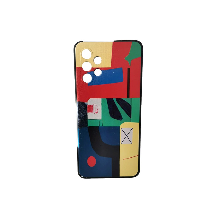 Husa Jelly Funky Color Silicone Compatibil cu Samsung Galaxy A32 5G, Interior de microfibra, Flexibila, Model 5, Multicolor