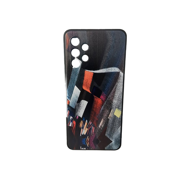 Husa Jelly Funky Color Silicone Compatibil cu Samsung Galaxy A32 5G, Interior de microfibra, Flexibila, Model 6, Multicolor
