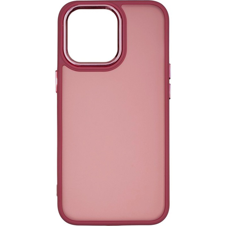Протектор, Съвместим с Apple iPhone 14 Pro, Frost Shield, Поликарбонатен гръб, черешов цвят