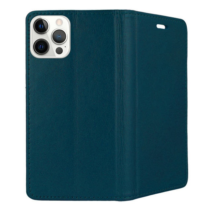 Husa compatibila cu Apple iPhone 13 Pro Max, COMANDO Flip Magnet, Piele ecologica, Tip carte portofel, Protectie completa, Aderenta sigura, Rosu