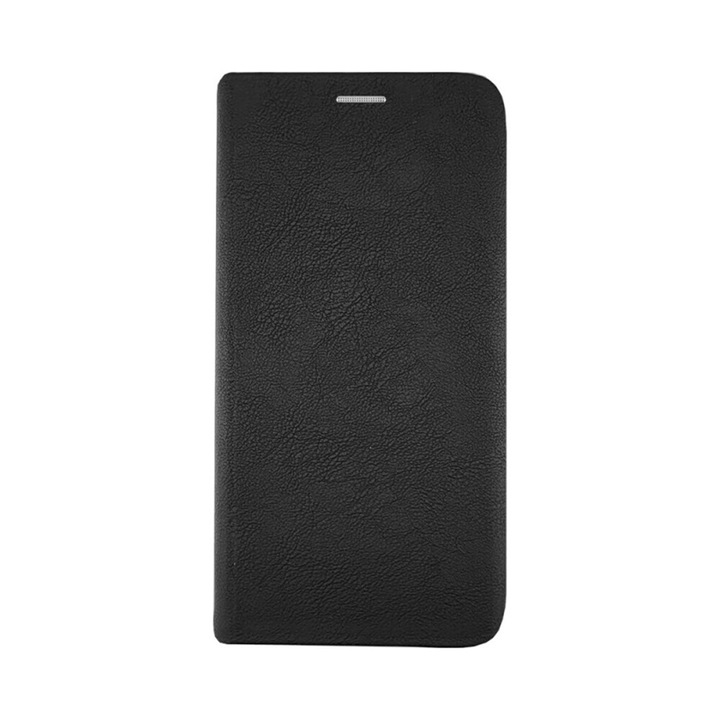 Защитно покритие, съвместимо с Oppo A57 4G, тип книга, щит от изкуствена кожа, джоб за карта, магнитно закопчаване, екологична кожа, черен