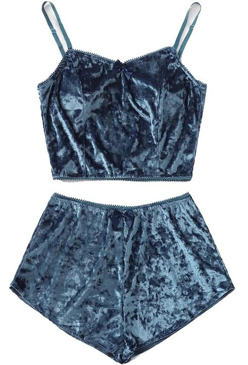 Pijama Dama Catifea, Turcoaz