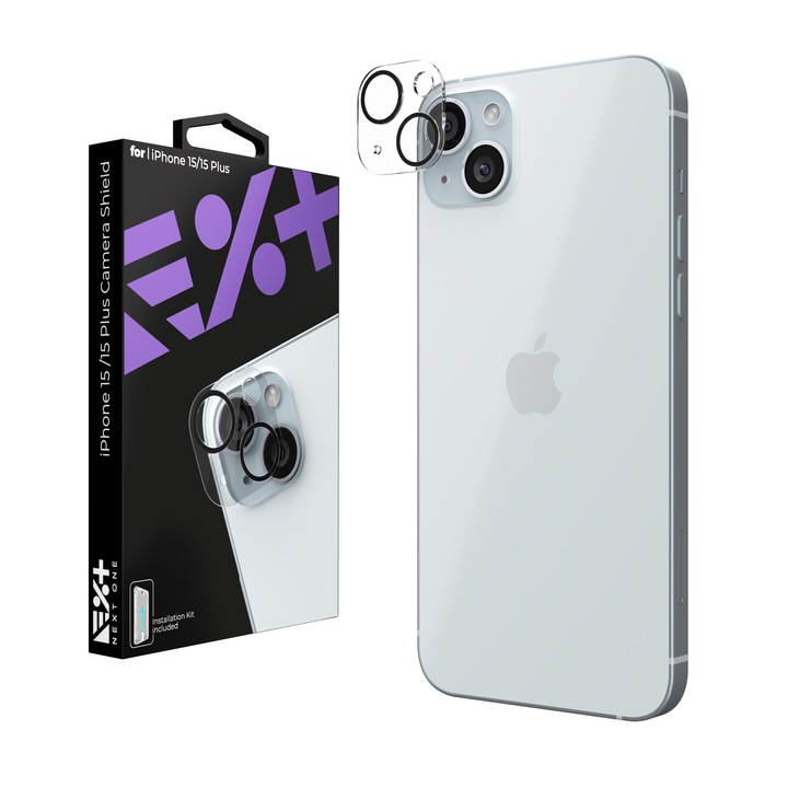 Védőfólia kamerához iPhone 15 / 15 Plus NEXT ONE készülékhez