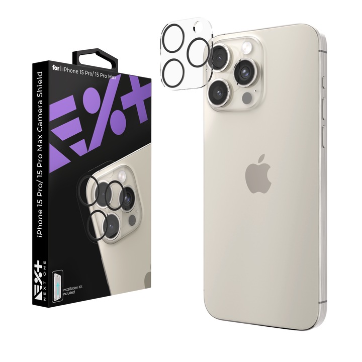 Védőfólia kamerához iPhone 15 Pro / 15 Pro Max készülékhez NEXT ONE