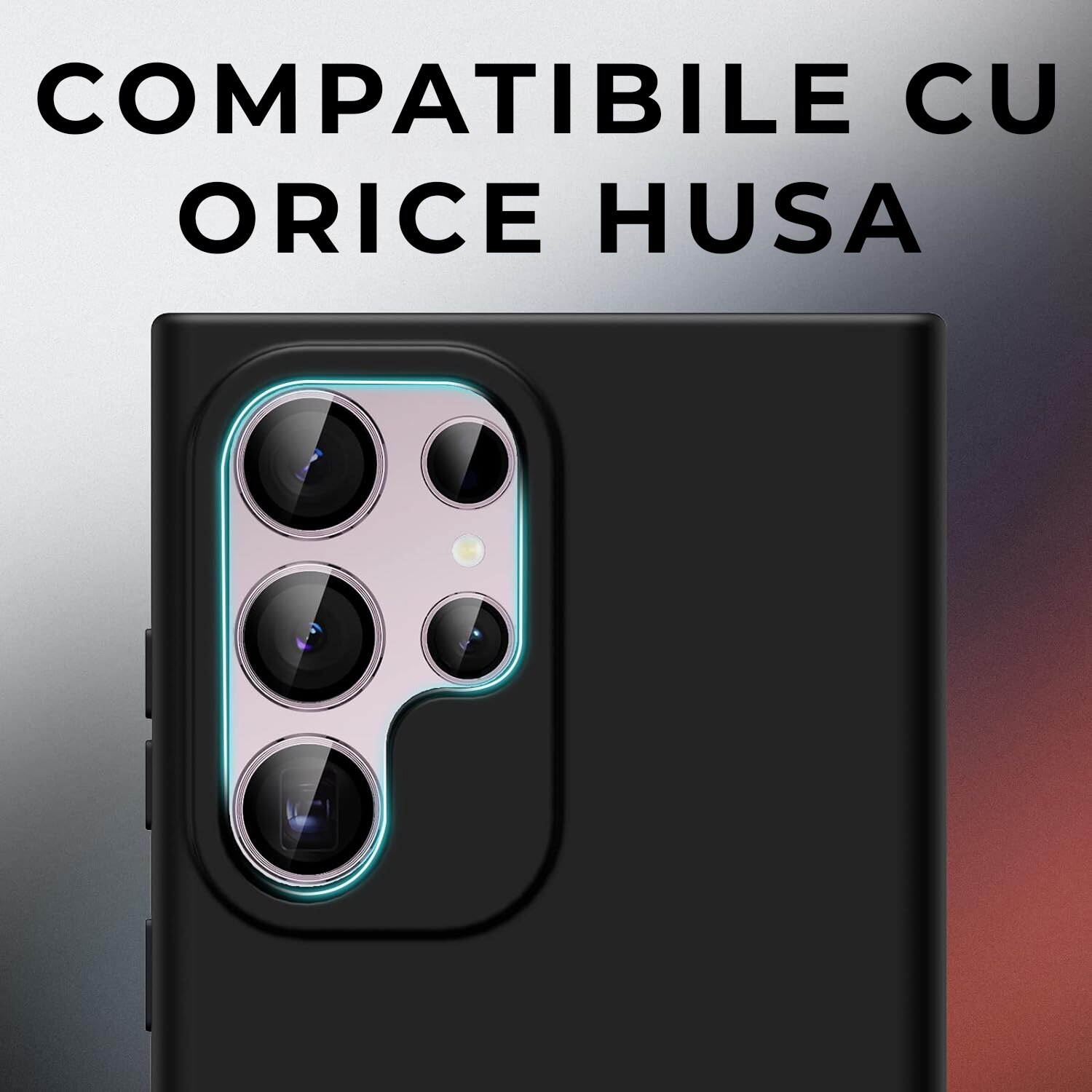 Folie Camera Daden din sticla pentru Samsung S23 Ultra, Full Cover, Protectie Profesionala, Ultra Rezistenta, Calitate Premium, Mov