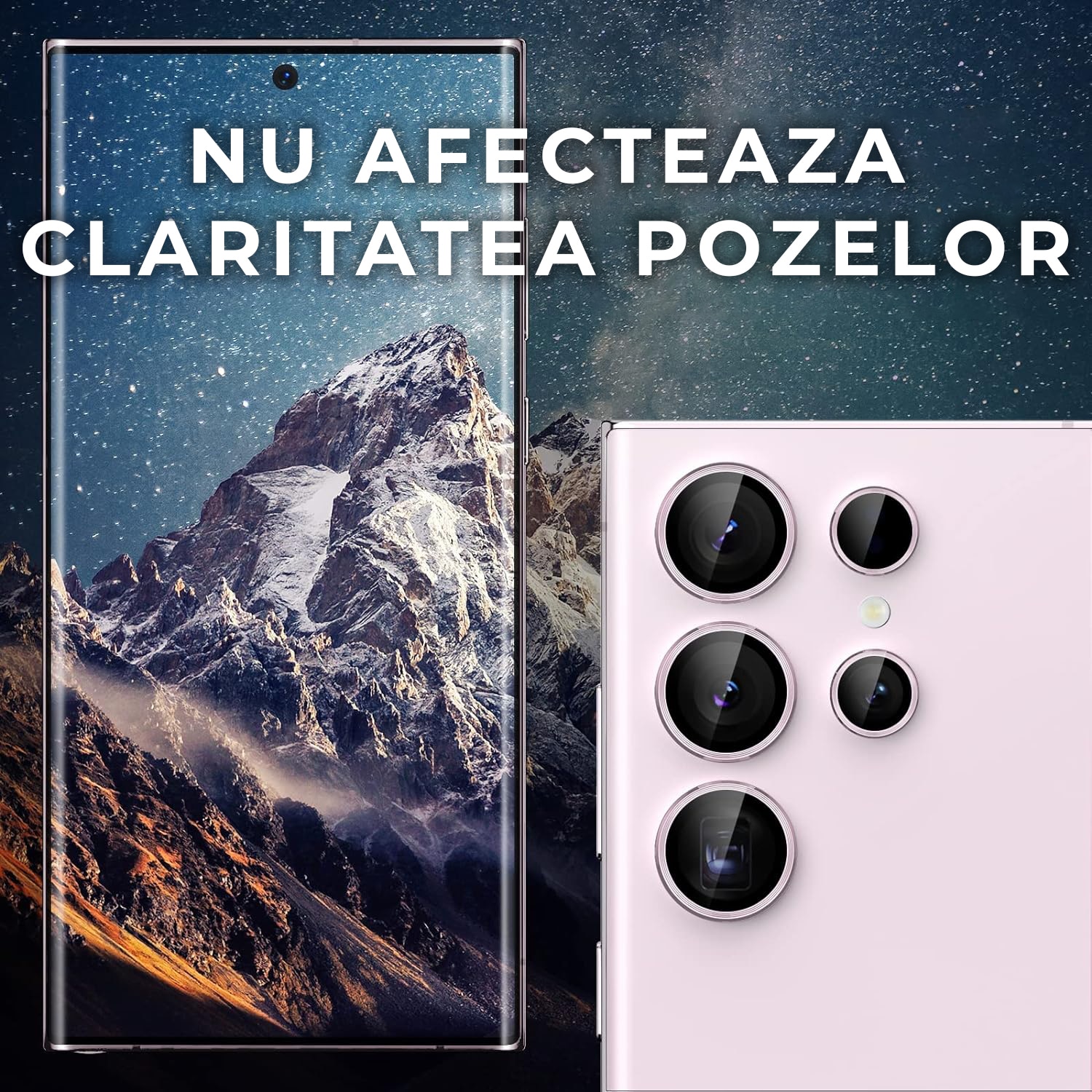 Folie Camera Daden din sticla pentru Samsung S23 Ultra, Full Cover, Protectie Profesionala, Ultra Rezistenta, Calitate Premium, Mov