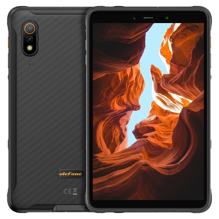 Ulefone Armor Pad Lite tablet, 8.0" IPS kijelző, 6 GB (3+ 3) RAM, 32 GB ROM, NFC, Android 13, MediaTek MT8766, 7650 mAh, fekete