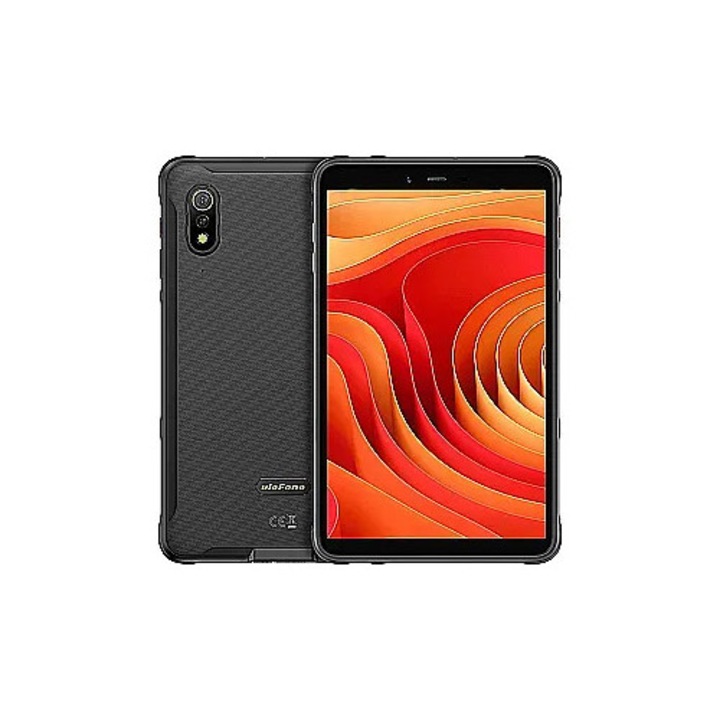 Tableta Ulefone Armor Pad Lite Negru, IPS, 8.0″, 6GB RAM (3GB + 3GB extensibili), 32GB ROM, NFC, Android 13, MediaTek MT8766, 7650mAh