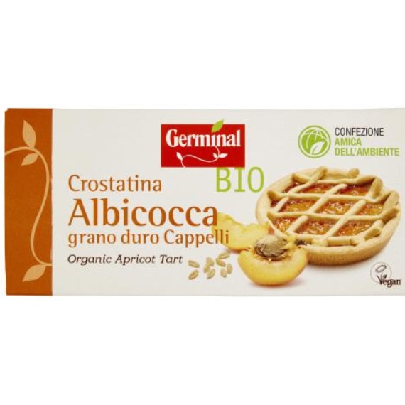 Minitarte BIO cu caise si faina de grau kamut khorasan, Germinal, 200g ( 4x50g)