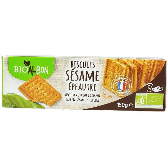 Biscuiti BIO cu susan, Bioalbon, 150g, Nou