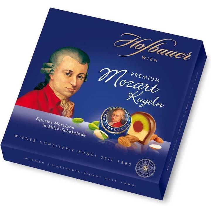 Praline Mozart cu ciocolata cu lapte, 100g