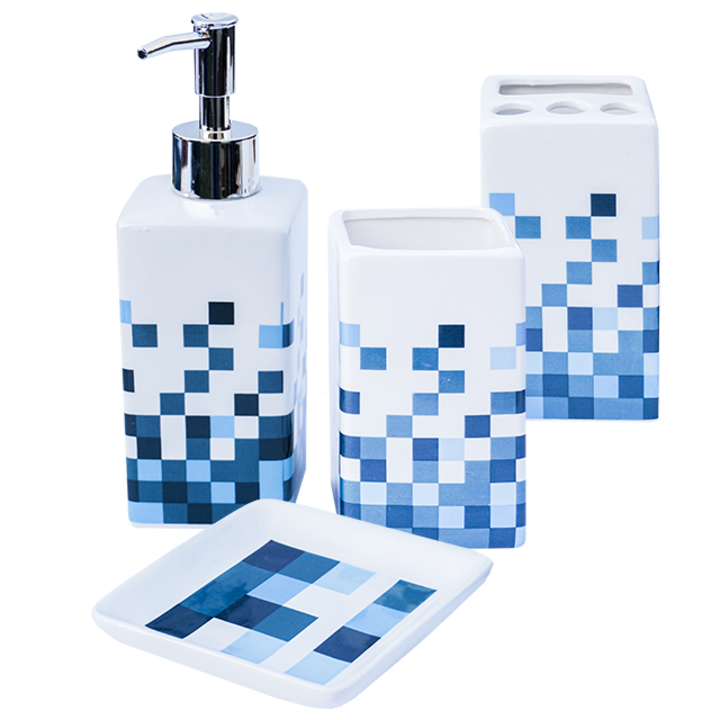 Set accesorii baie 4 piese mozaic