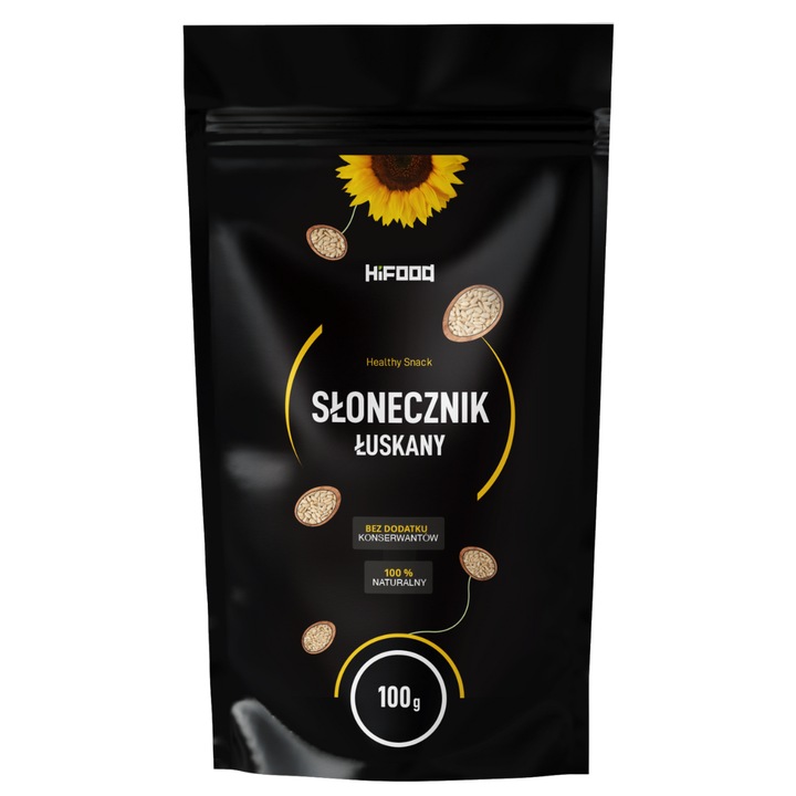 Seminte de floarea-soarelui decojite, HiFOOD, 100 g