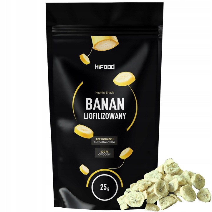 Felii de banane liofilizate 25g HiFOOD Natural