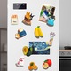 Комплект от 10 магнита за хладилник, Ronyes®, Образователни фигурки за деца, Многоцветни