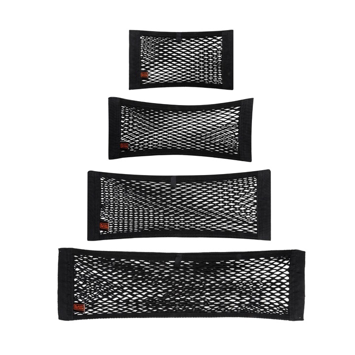 Csomagrendező háló készlet, különböző méretekben, 4 db, Black & Decker