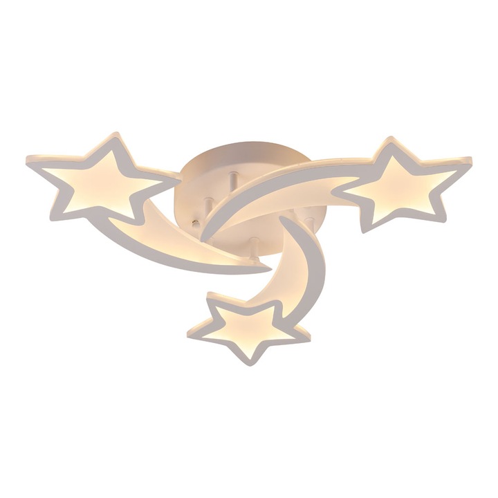 Mennyezeti lámpa Star LED 52W 3CCT távirányítóval, fehér, Erste