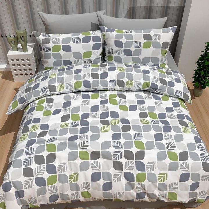 Dupla ágynemű, 100% pamut, 240x260 cm, 4 db, Ralex Pucioasa, RNFN 123