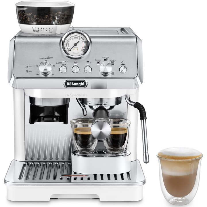 Espressor manual De'Longhi La Specialista Arte EC9155.W 0132126061, 1,5l, 15 bar, 1300w, alb