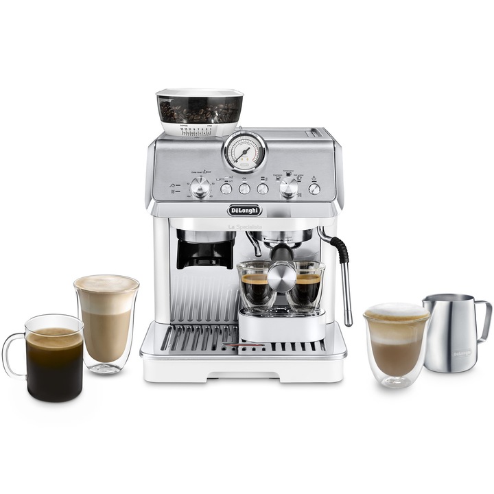 Espressor automat Krups Intuition Experience EA876D10, 1550W, 17 retete, 4 profiluri de utilizatori, 4 trepte de tarie a cafelei, Negru/ argintiu