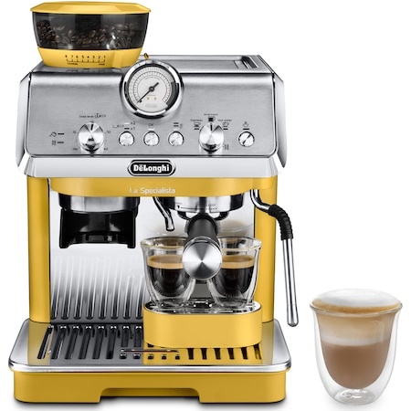Espressor manual De'Longhi La Specialista Arte EC9155.YE 0132126057, 1,5l, 15 bar, 1300w, galben