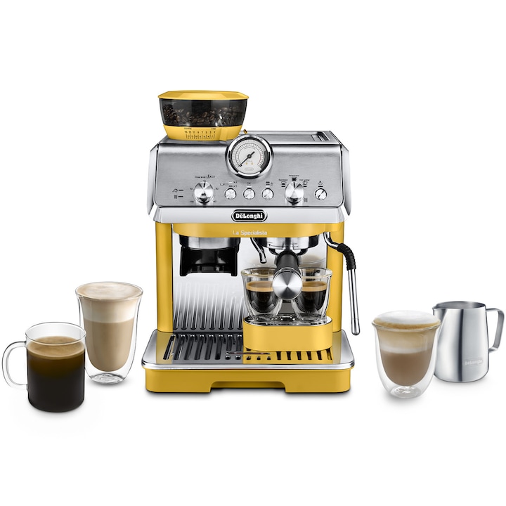Espressor automat Rohnson R98082, espresso si cappuccino Hot & Cold Barista Dual, 1350W, 20 bar, tactil, sistem ERP, sistem automat spumare lapte