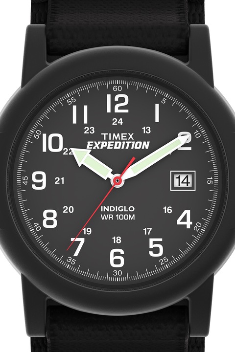 Timex, Expedition Camper karóra textilszíjjal - 38 mm, Fekete