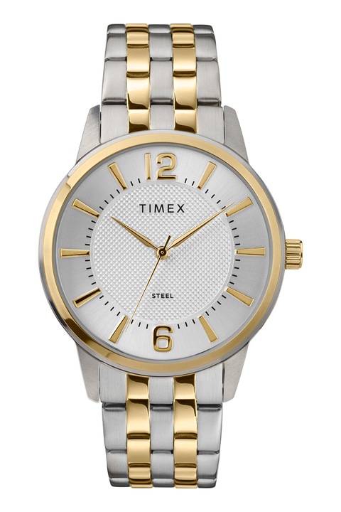 Timex, Часовник Classic от неръждаема стомана, 40 ММ, Сребрист, Златист
