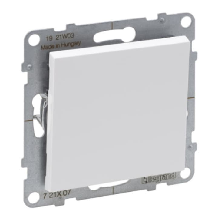 Keresztfejű kapcsoló 10AX, csavaros kapcsok, fehér, Legrand New Suno