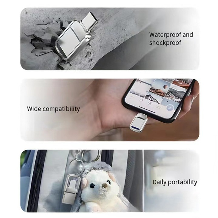 USB флашка за мобилен телефон и компютър, голям капацитет, 32GB, 2 в 1 ...